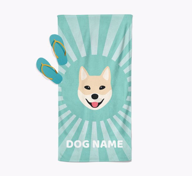 Personalised Pool Towel with {breedFullName} Icon